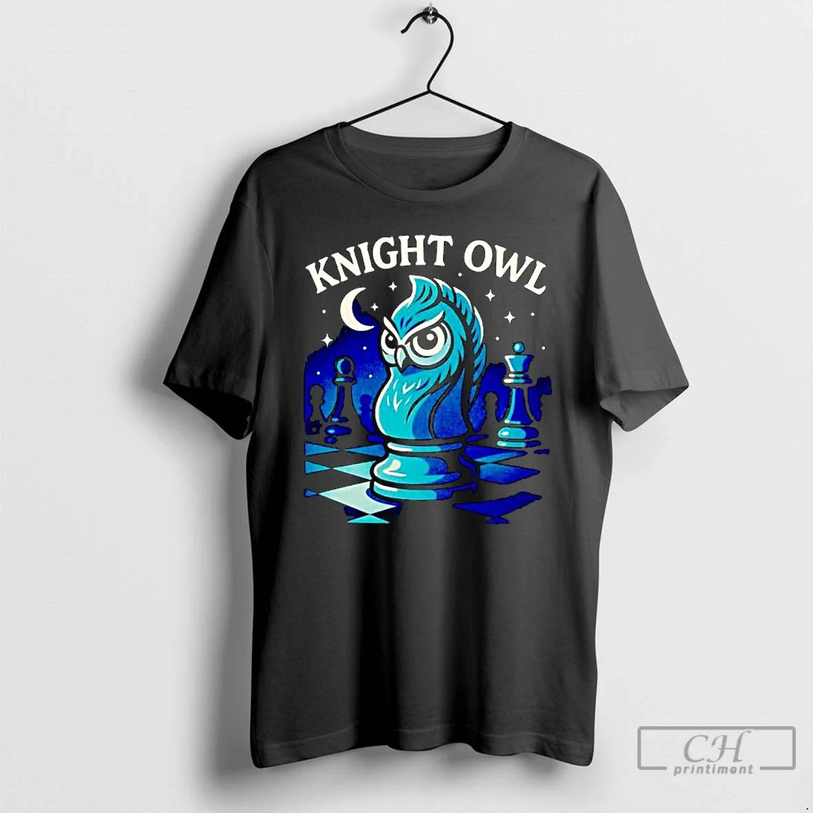 Premium Knight Owl Chess Ornaments T Shirts