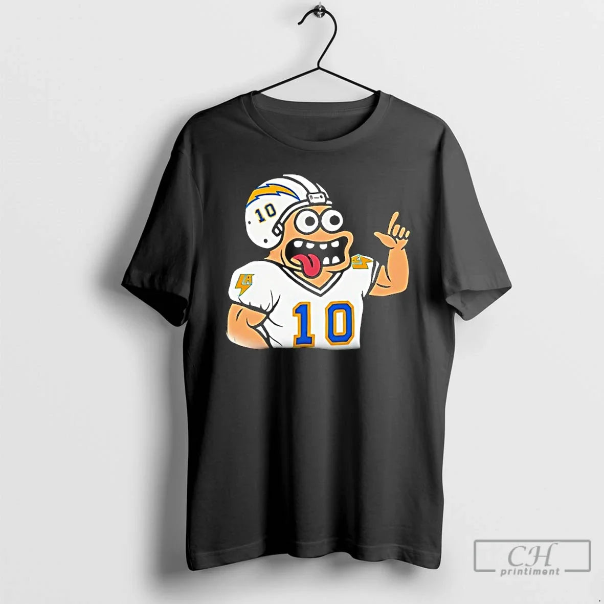 Premium Los Angeles Chargers Justin Herbert Monster Toast Cartoon