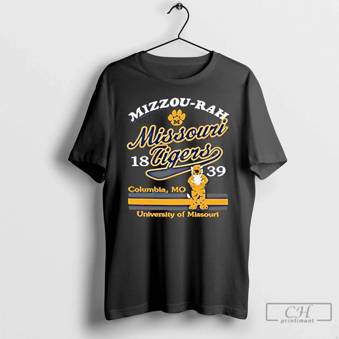 Premium Missouri Waltz Mizzou Tigers 1839 Mascot Vintage T Shirts