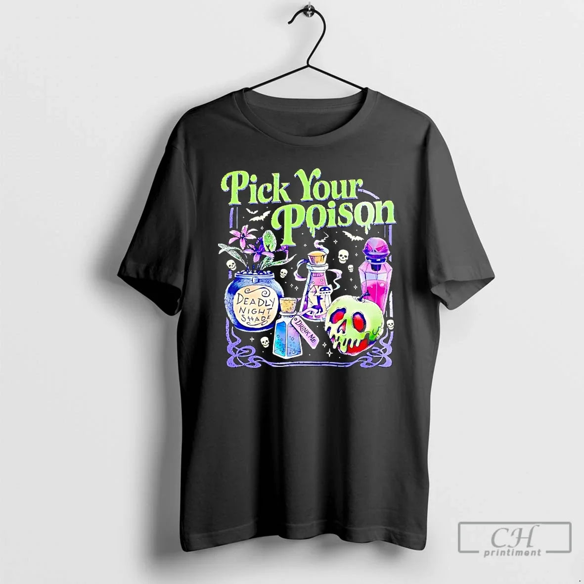 Premium Pick Your Poison Deadly Night Shade Halloween T Shirts
