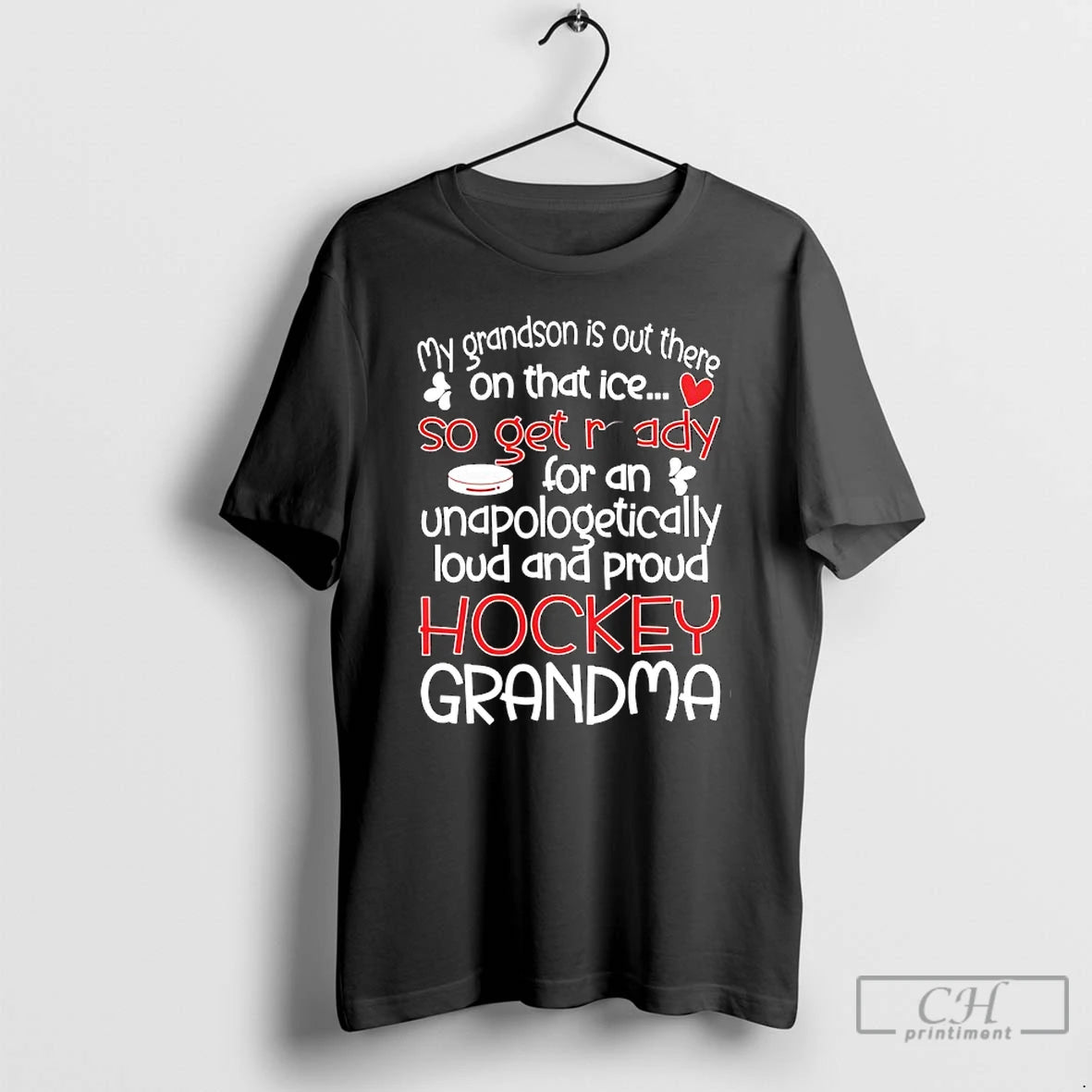 Premium Proud Ice Hockey Grandmother Ice Hockey Grandma Hockey T-Shirts, Hoodie, Sweatshirt | ThreadNative.com