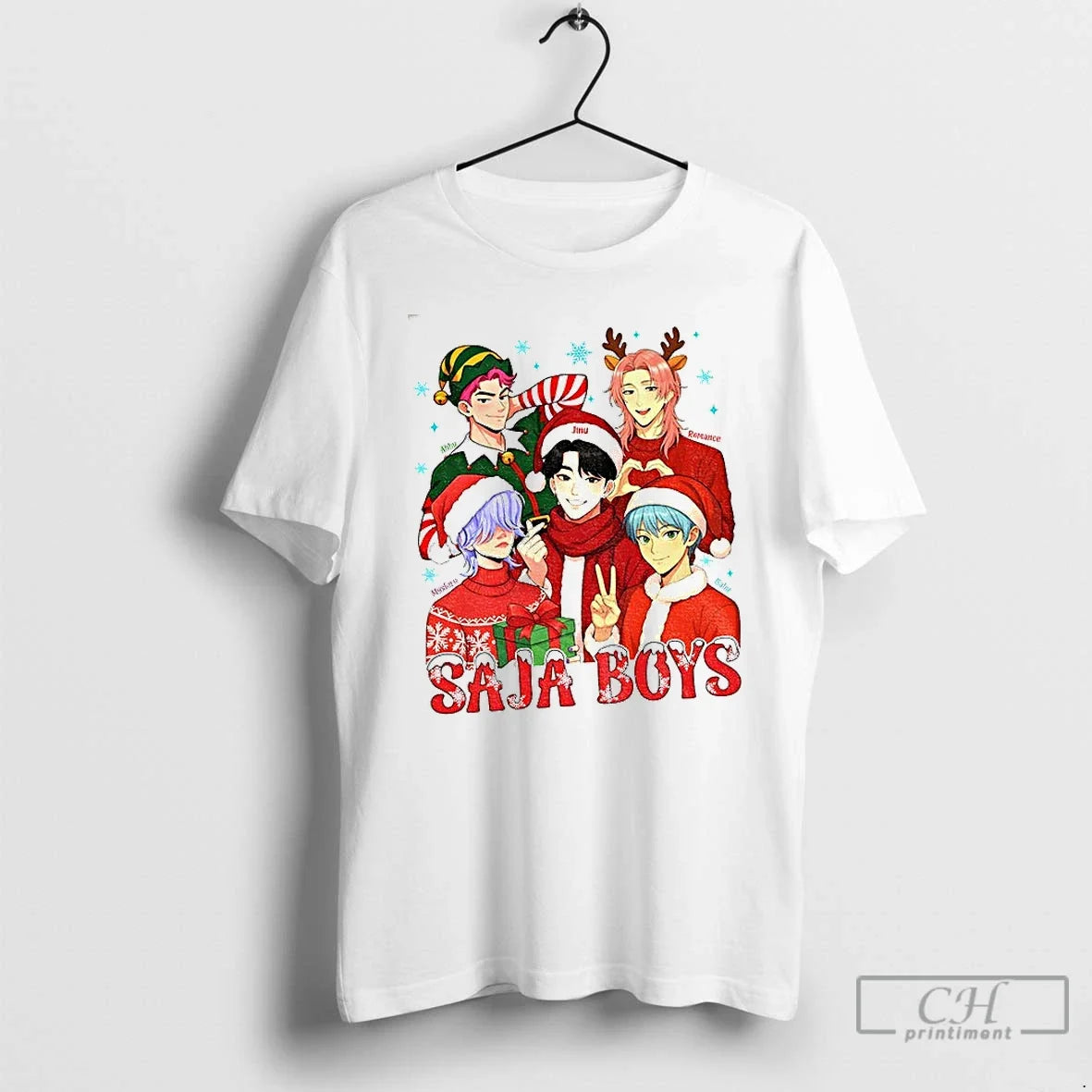 Premium Saja Boys Kpop Demon Hunters Anime Lover Gift Christmas 2025 T Shirts