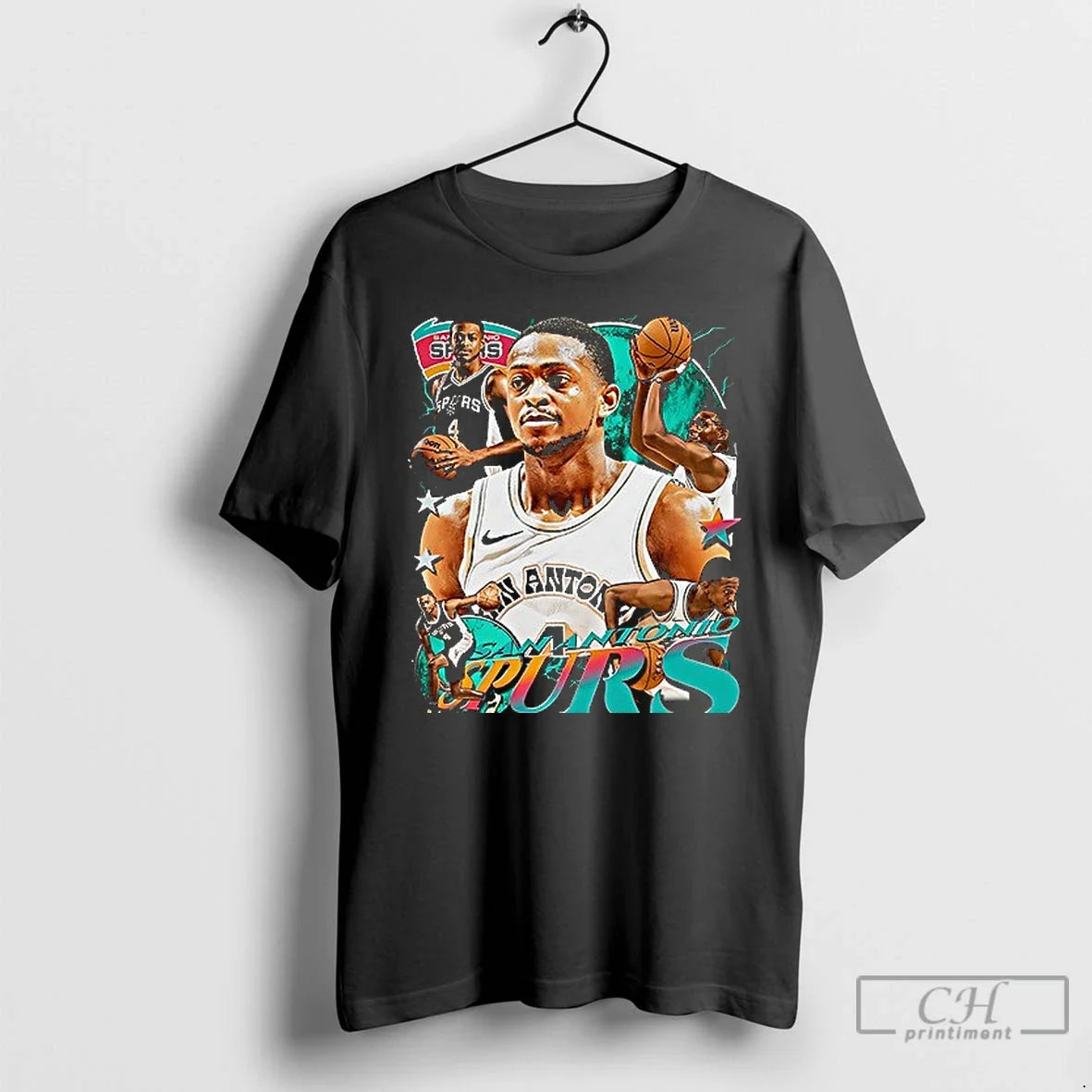 Premium San Antonio Spurs Deaaron Fox Signature Graphic 1 Sided T Shirts