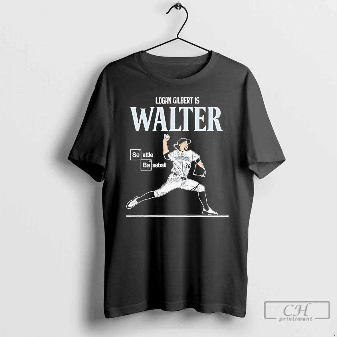 Premium Seattle Baseball Logan Gilbert Is Walter Signature T Shirts