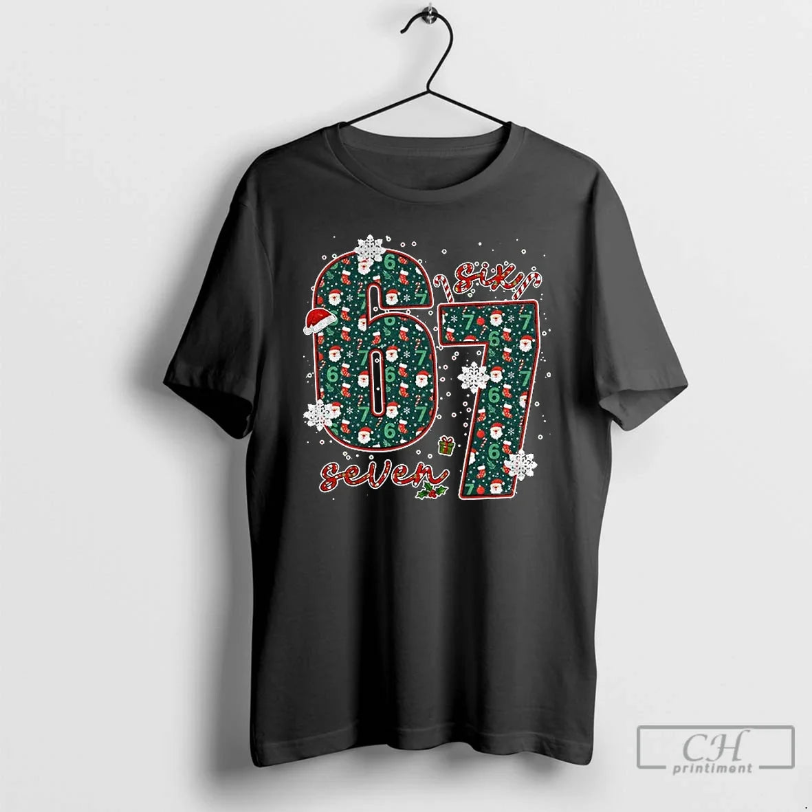 Premium Six Seven Meme Merry Christmas 2025 T Shirts