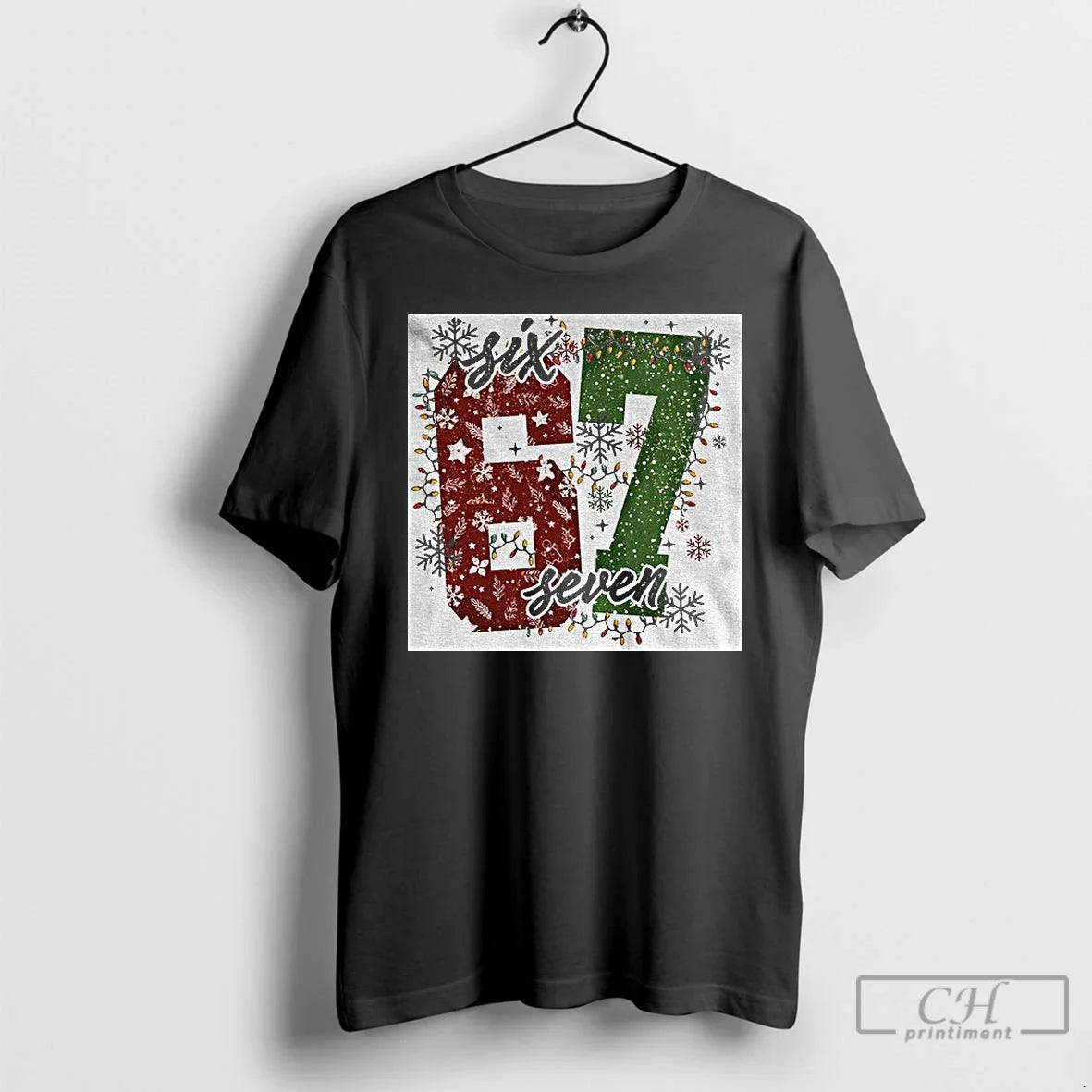 Premium Six Seven Meme Christmas 2025 T Shirts