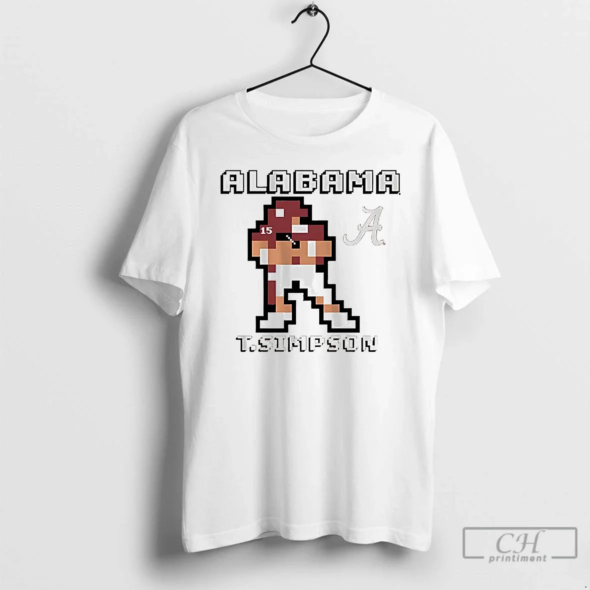 Premium Ty Simpson Baller Pixel Alabama Football T Shirts