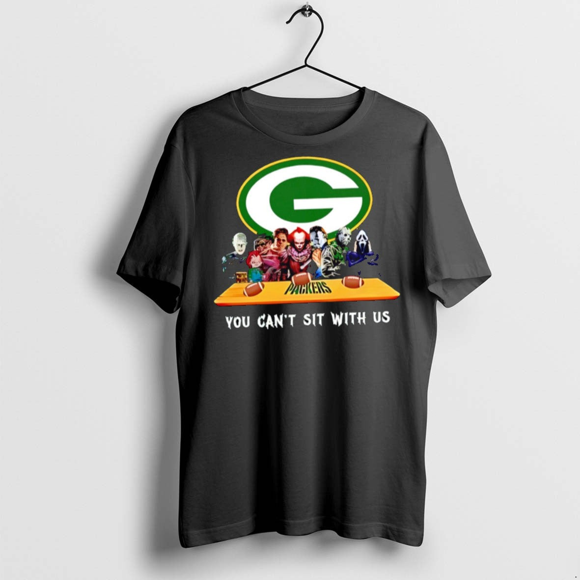 Premium You Cant Sit With Us Packers Football Horror Movies Halloween T Shirts