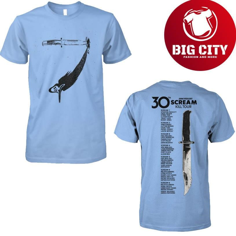Scream 7 30th Anniversary of Scream Kill Tour 2026 Two Sided Shirt Unisex