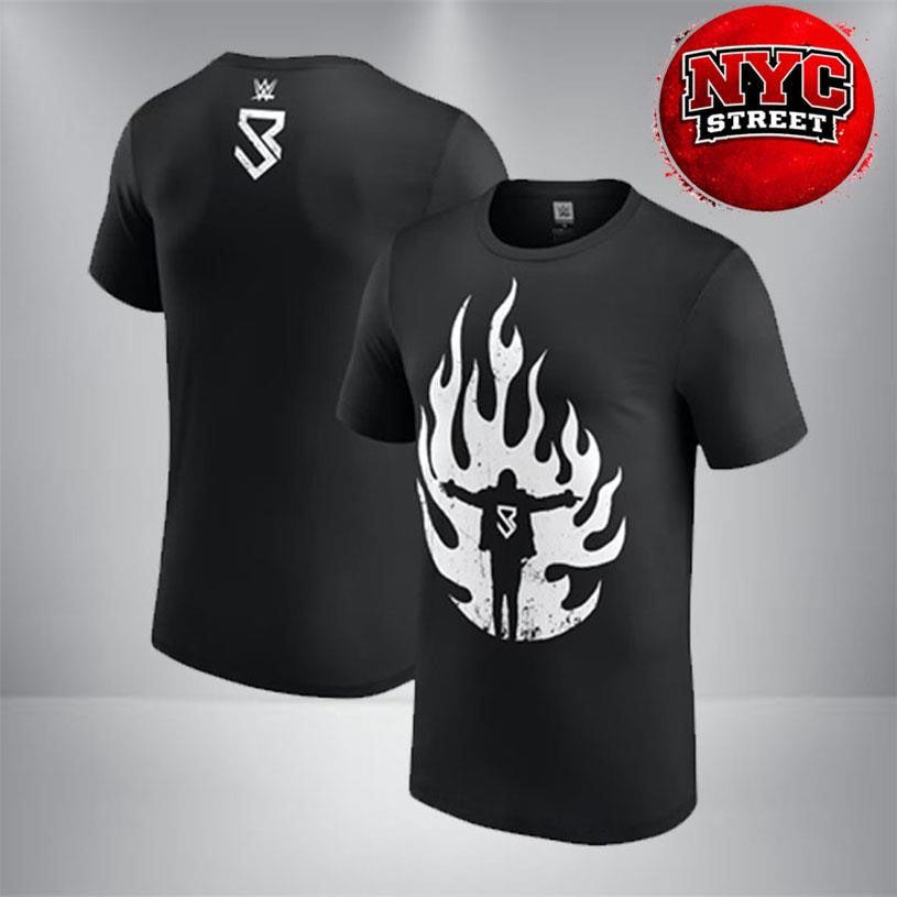 Seth Rollins Flames Returns Elimination Chamber Chicago Two Sided Shirt Unisex