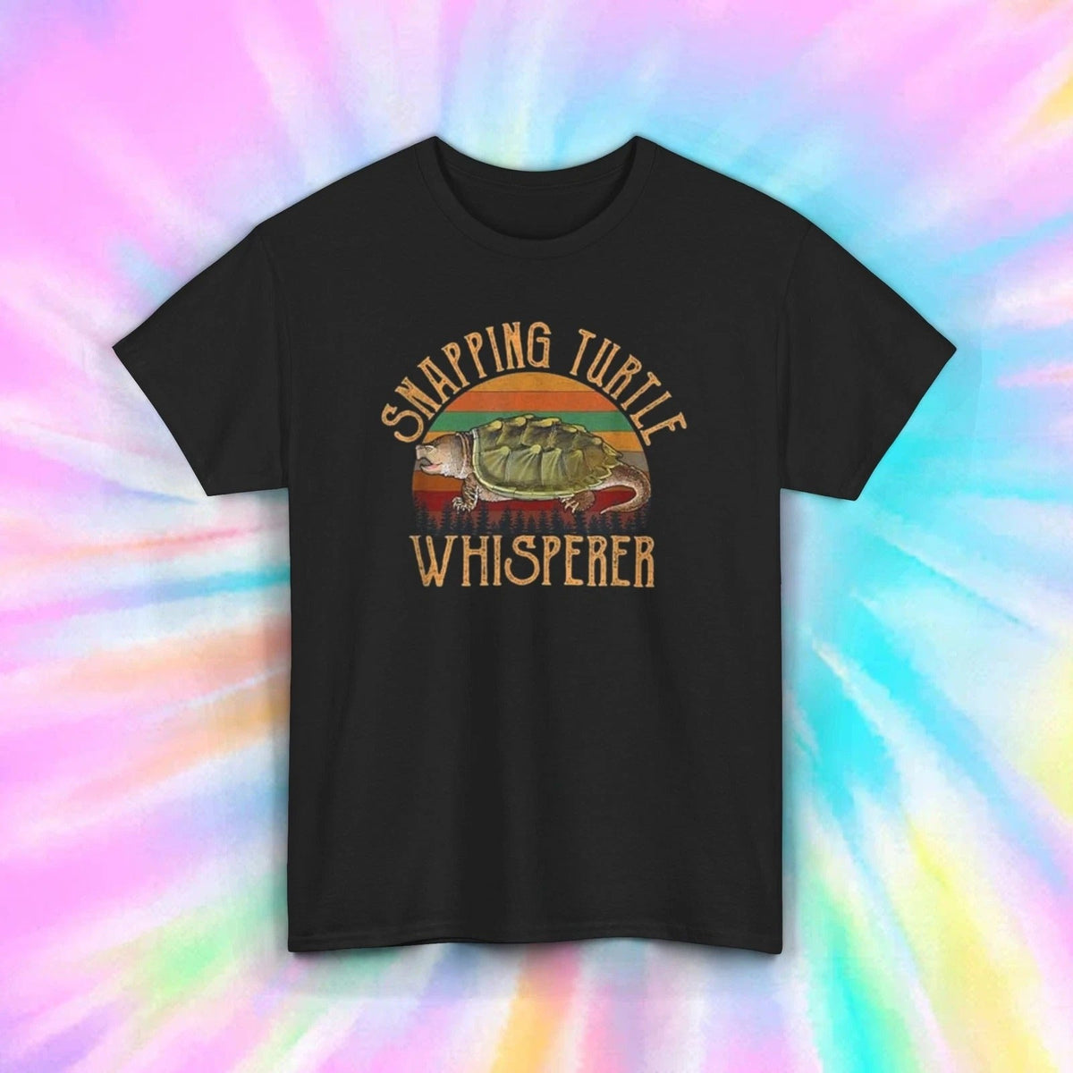 Snapping Turtle Whisperer Funny Animal Graphic Retro Tee S-5XL Unisex