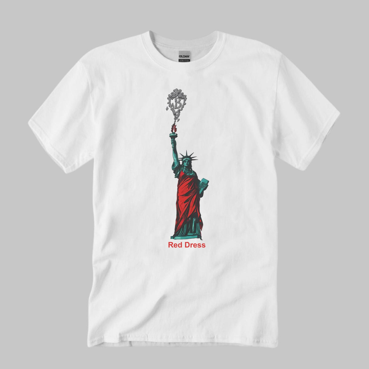 Statue Of Liberty Red Dress Shirt
