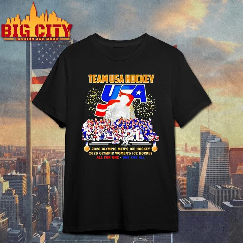 Team Usa Hockey 2026 Olympic Mens And Womens Ice Hockey All For One One For All Shirt Unisex