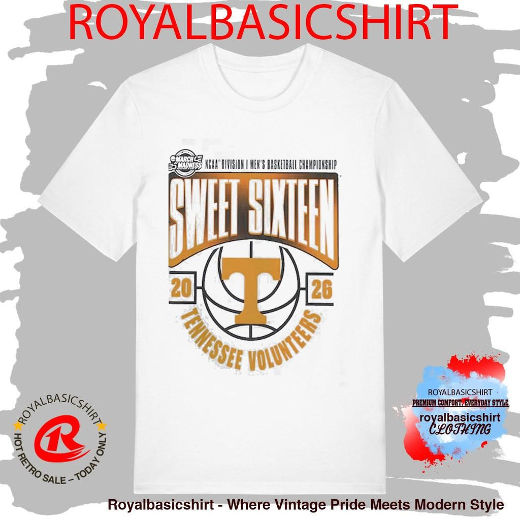 Tennessee Volunteers Men’s Basketball 2026 NCAA March Madness Sweet 16 T-Shirt