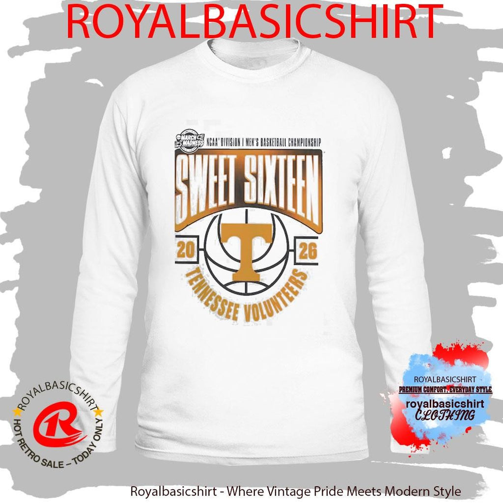 Tennessee Volunteers Men’s Basketball 2026 NCAA March Madness Sweet 16 T-Shirt