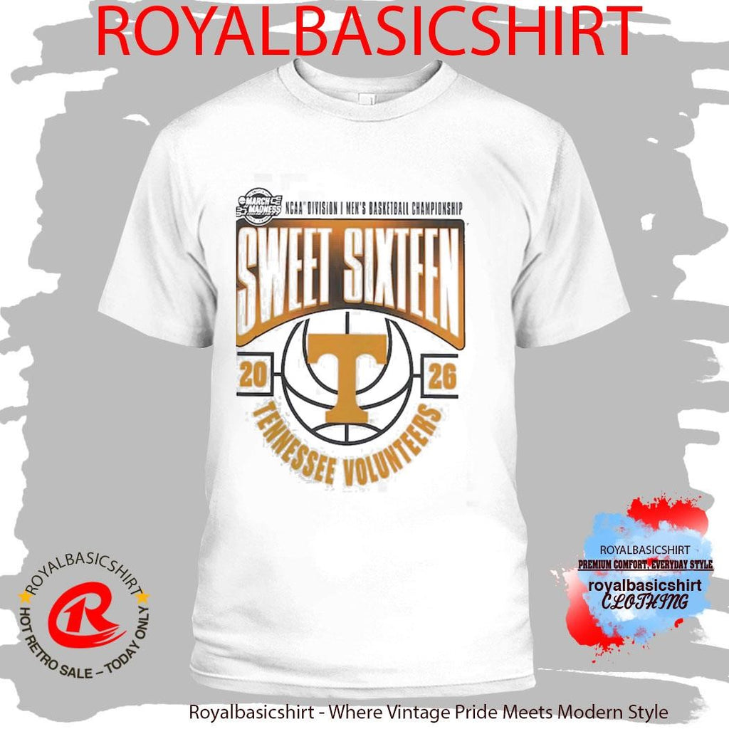 Tennessee Volunteers Men’s Basketball 2026 NCAA March Madness Sweet 16 T-Shirt
