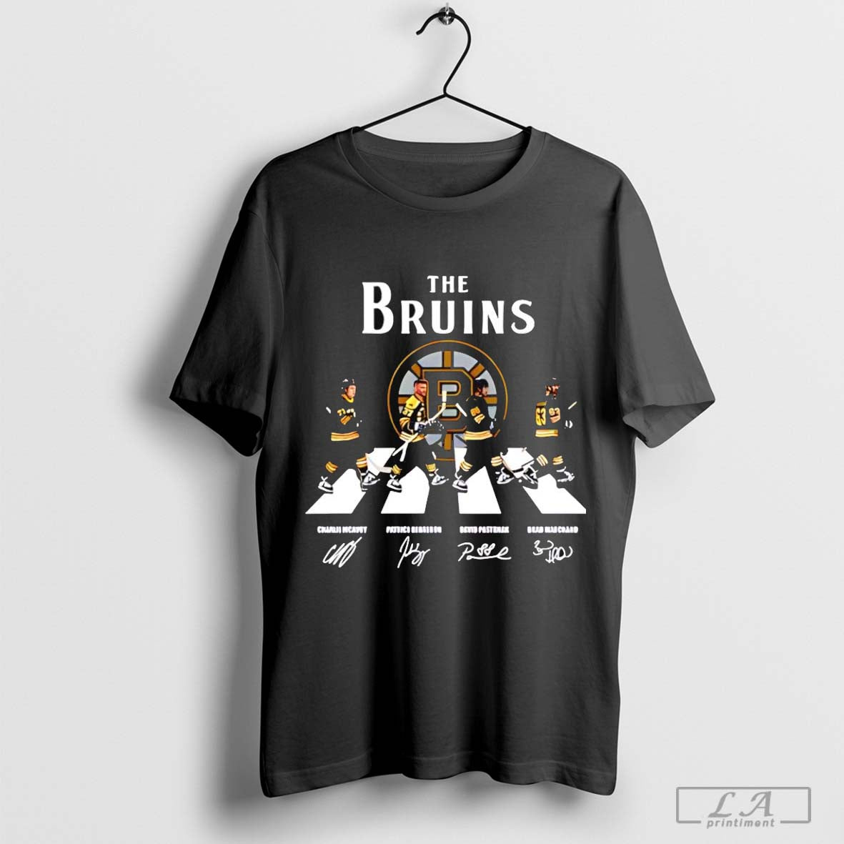 The Boston Bruins Walking Abbey Road Team Player Signatures 2024