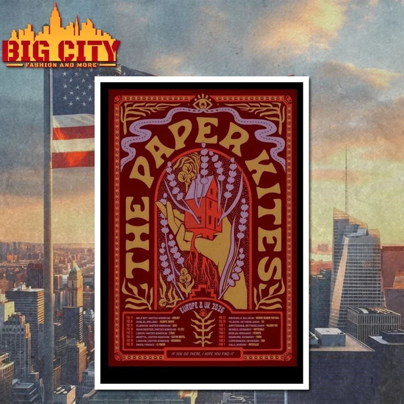 The Paper Kites EU And UK Tour 2026 Poster Unisex