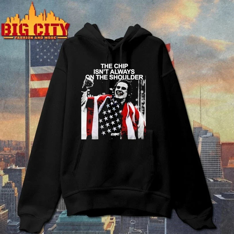 The chip isn’t always on the shoulder Jack Hughes Usa Hockey 2026 Olympics Unisex