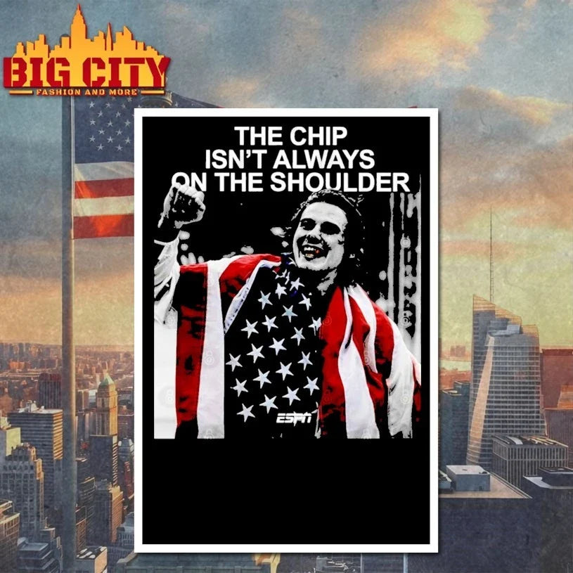 The chip isn’t always on the shoulder Jack Hughes Usa Hockey 2026 Olympics Unisex