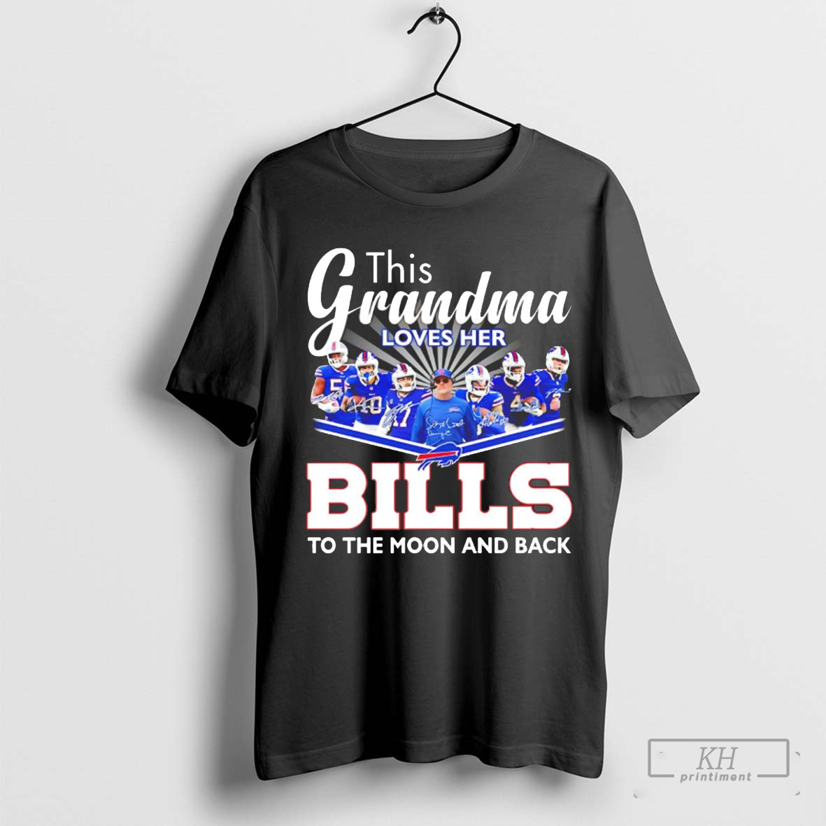This Grandma Loves Her Buffalo Bills To The Moon And Back T-Shirts, Hoodie, Sweatshirt | ThreadNative.com
