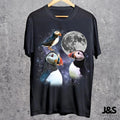 Three Puffin Tshirt, Vintage Seabird Graphic Tee, Cute Ocean Bird Shirt Unisex