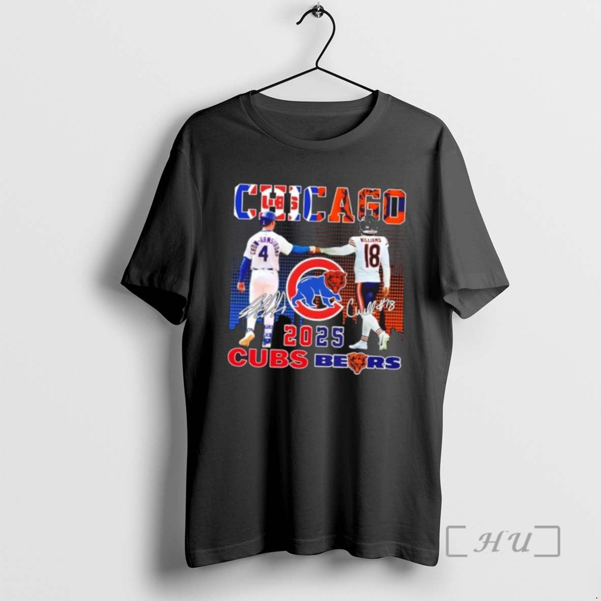 Trending 2025 Chicago Sports Crow Armstrong Cubs X Williams Bears Skyline
