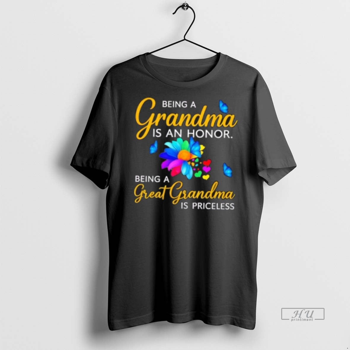 Trending Butterfly Being A Grandma Is An Honor Being A Great Grandma Is Priceless Graphic T-Shirts, Hoodie, Sweatshirt