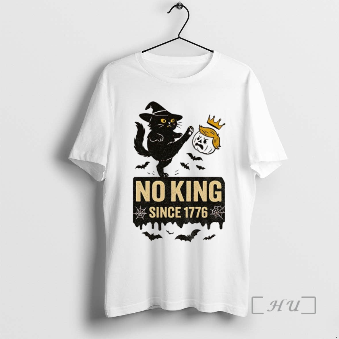 Trending Cat Kicks Trump Orange No King Since 1776 Halloween