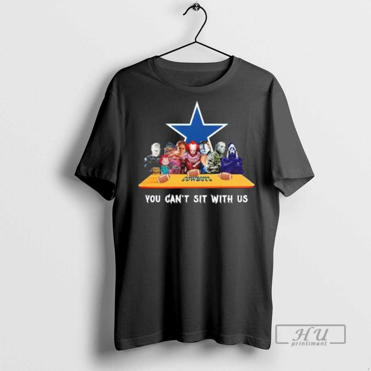 Trending Horror Movie Characters You Cant Sit With Us Dallas Cowboys Halloween Graphic