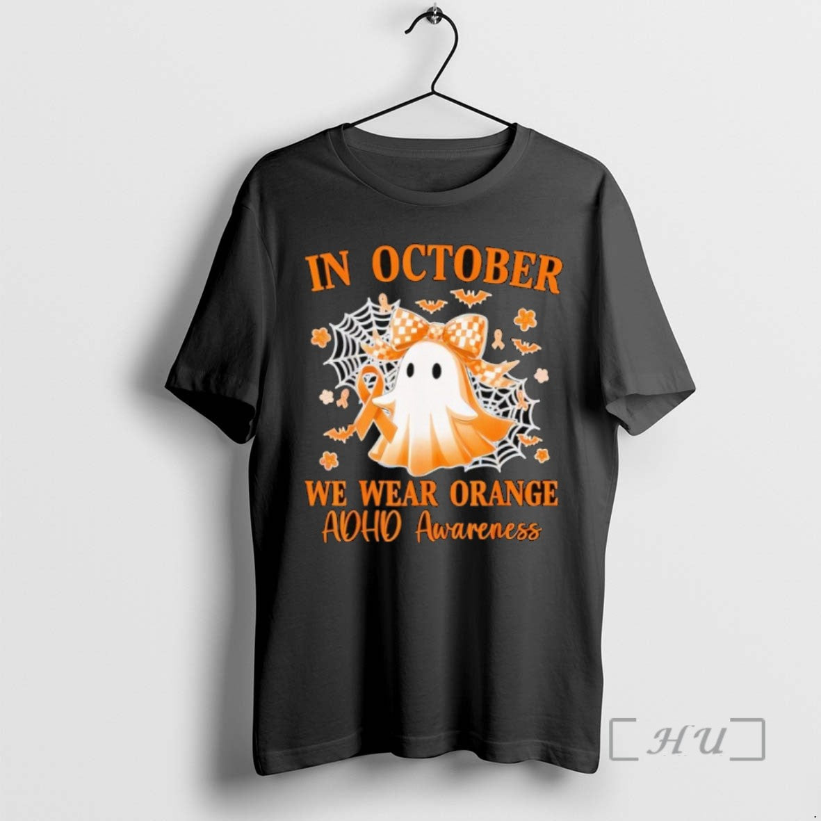 Trending In October We Wear Orange Adhd Awareness Ghost Bow Coquette
