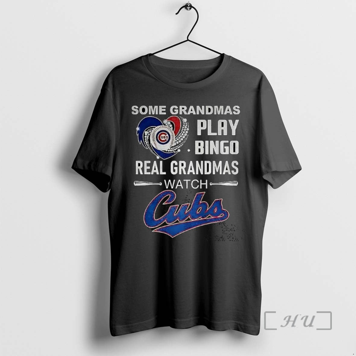 Trending Some Grandmas Play Bingo Real Grandmas Watch Chicago Cubs Baseball Diamond Heart T Shirts Hoodie, Sweatshirt