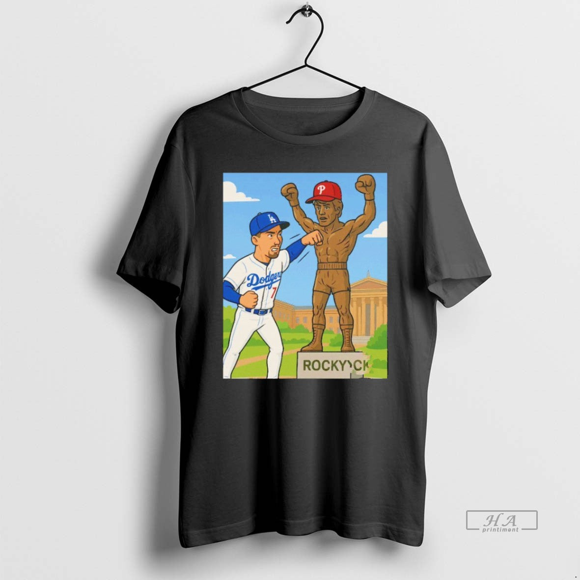 Trendy Blake Snell Los Angeles Dodgers Beat Philadelphia Phillies Rocky Statue Blackshirt