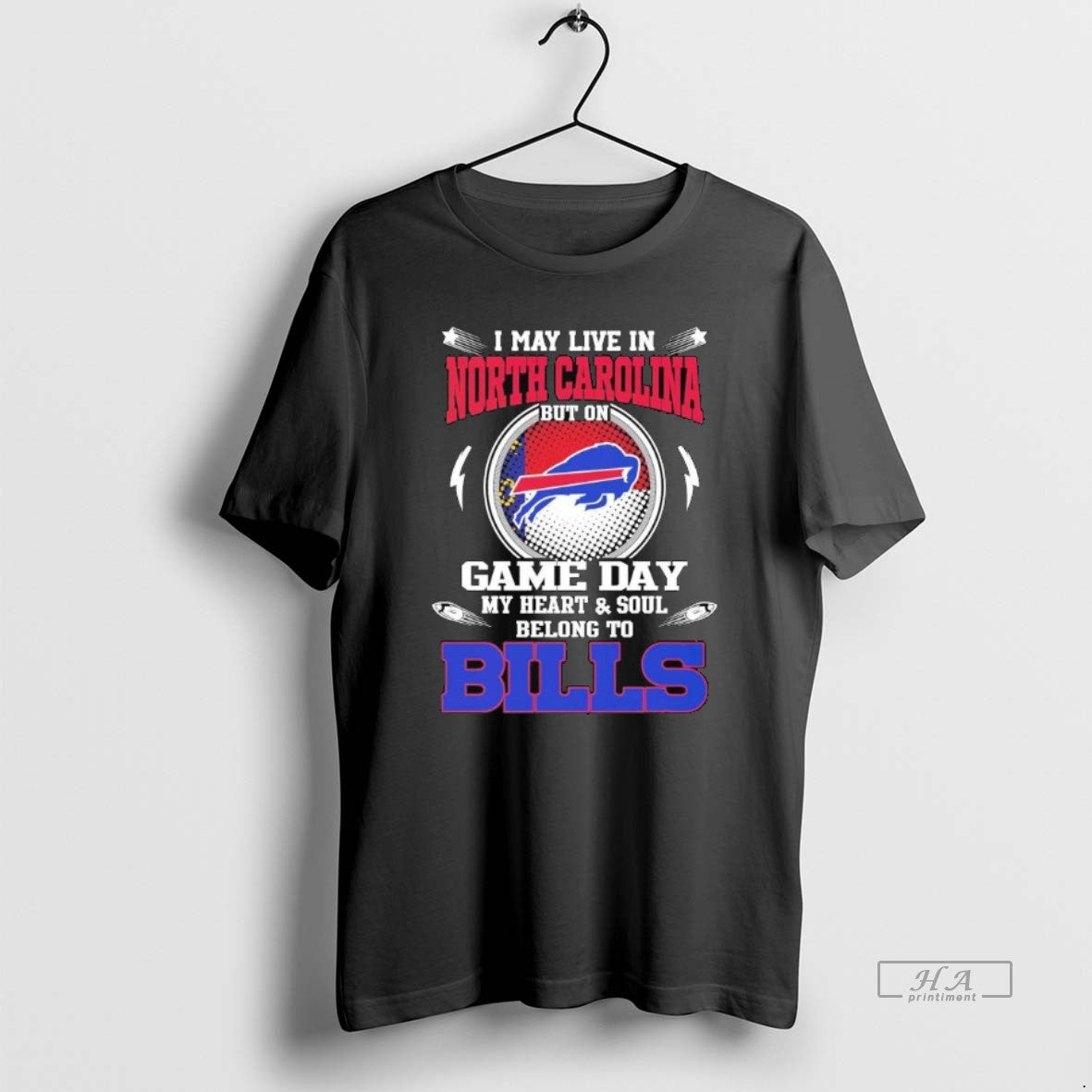 Trendy I May Live In North Carolina But On Game Day My Heart Soul Belong