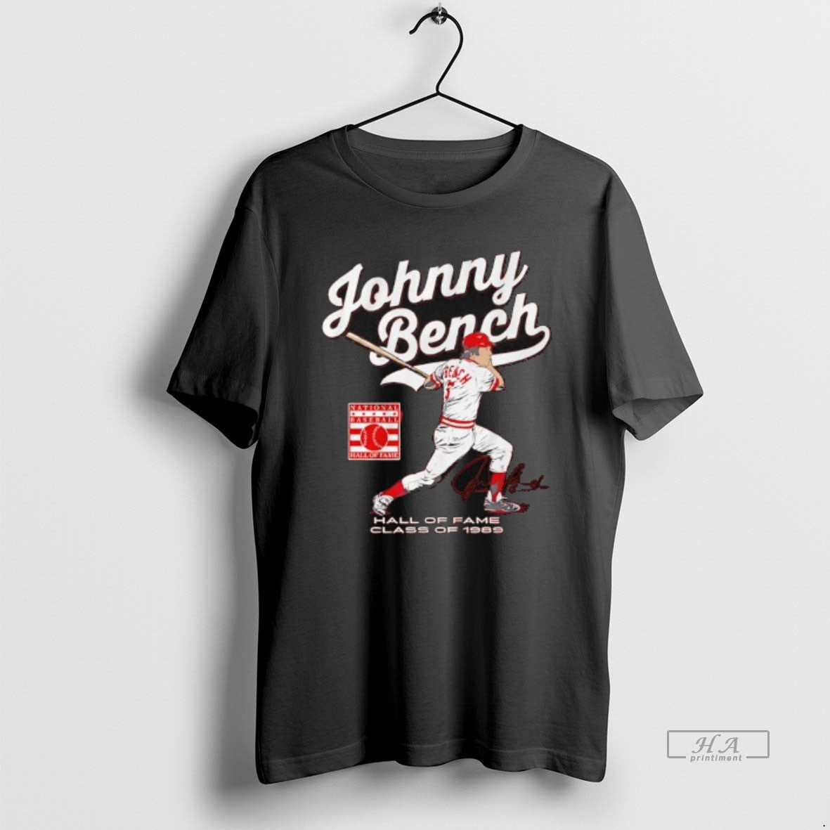 Trendy Johnny Bench Hall Of Fame Class Of 1989 Signature Graphic