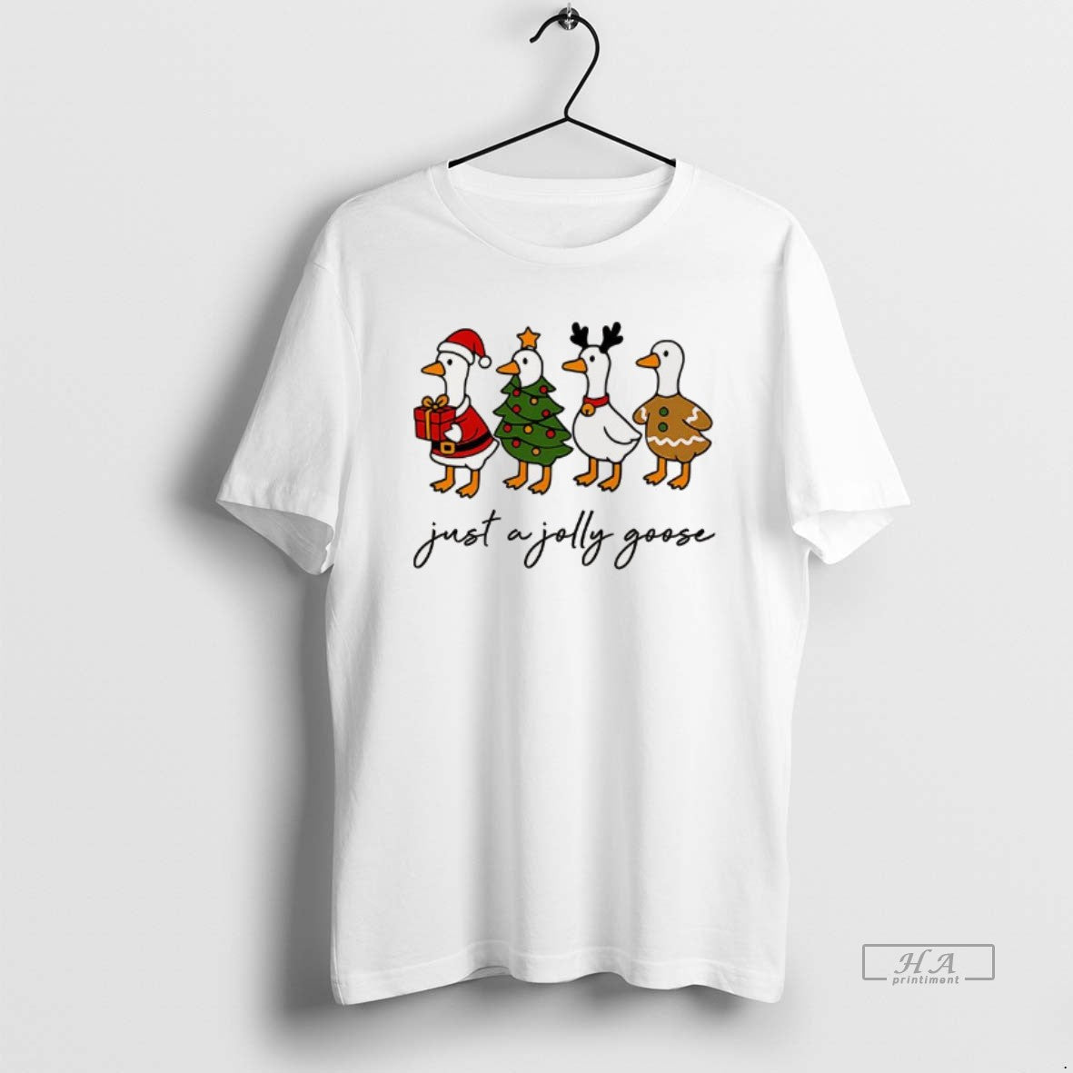 Trendy Just A Jolly Goose Santa Claus Christmas Tree Reindeer And Gingerbread Christmas