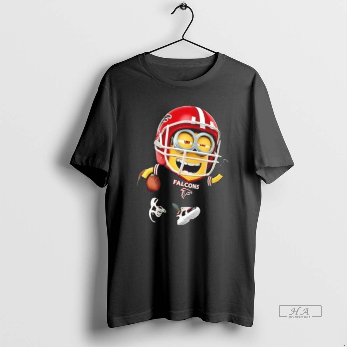 Trendy Minions Is Holding A Ball And Smiling At Atlanta Falcons Fans