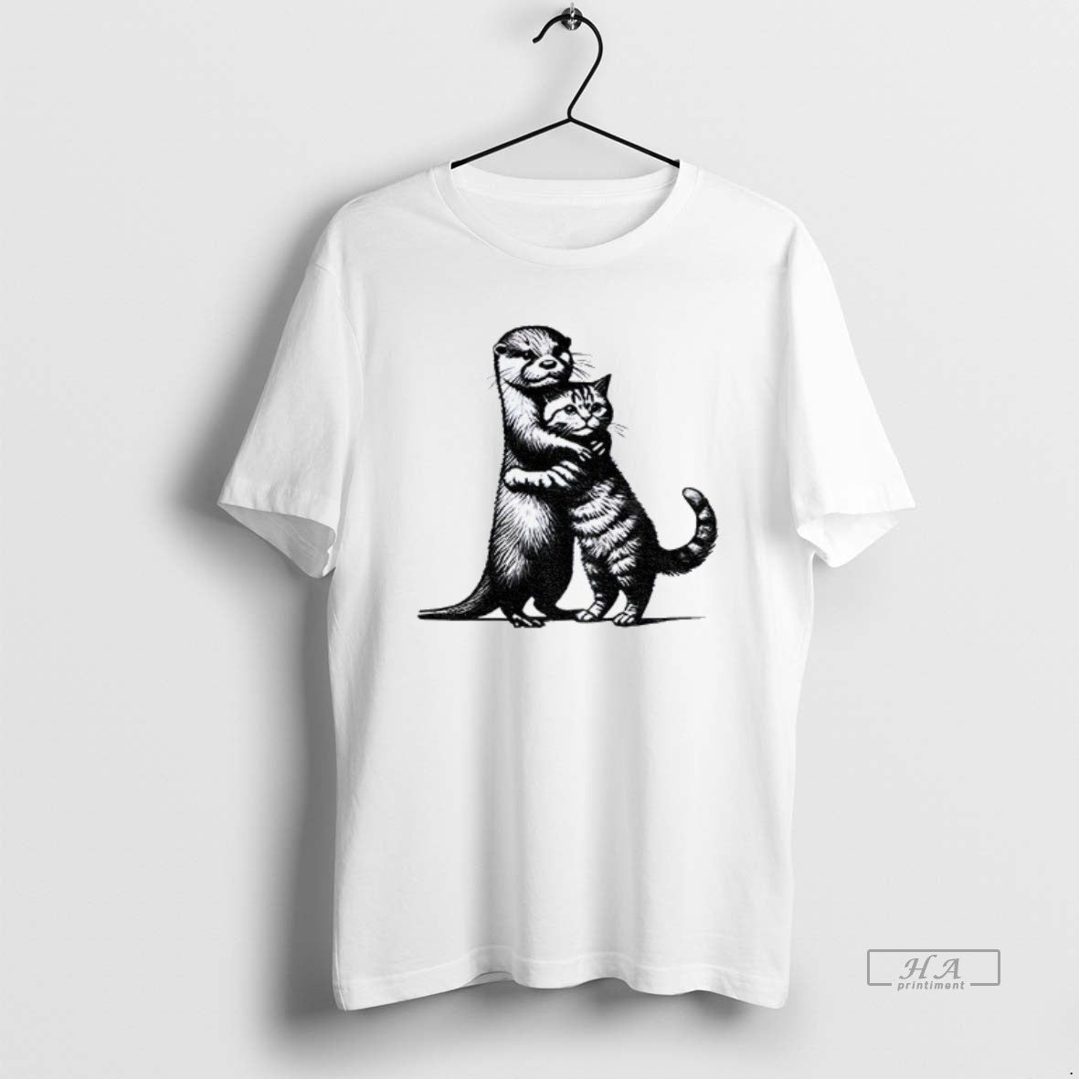 Trendy Otter Hug Cat Funny Meme