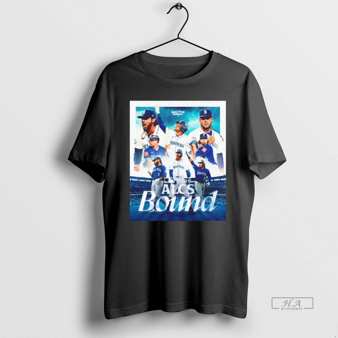 Trendy Seattle Mariners 2025 Alcs Bound Seize The Moment Blackshirt