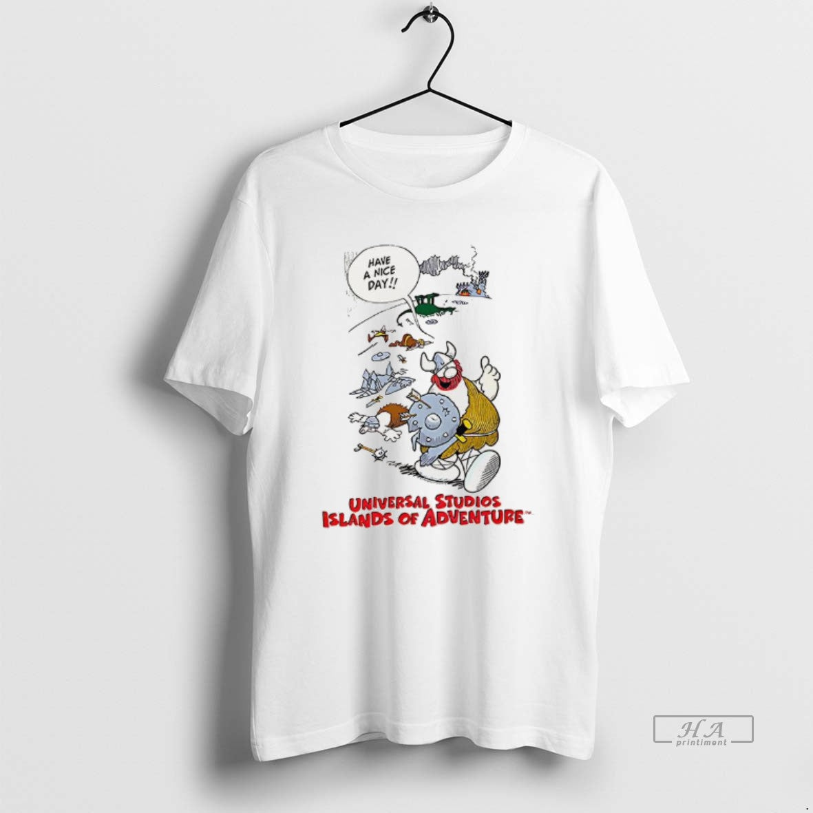Trendy Universal Studios Islands Of Adventure Viking Have A Nice Day Vintage Cartoon