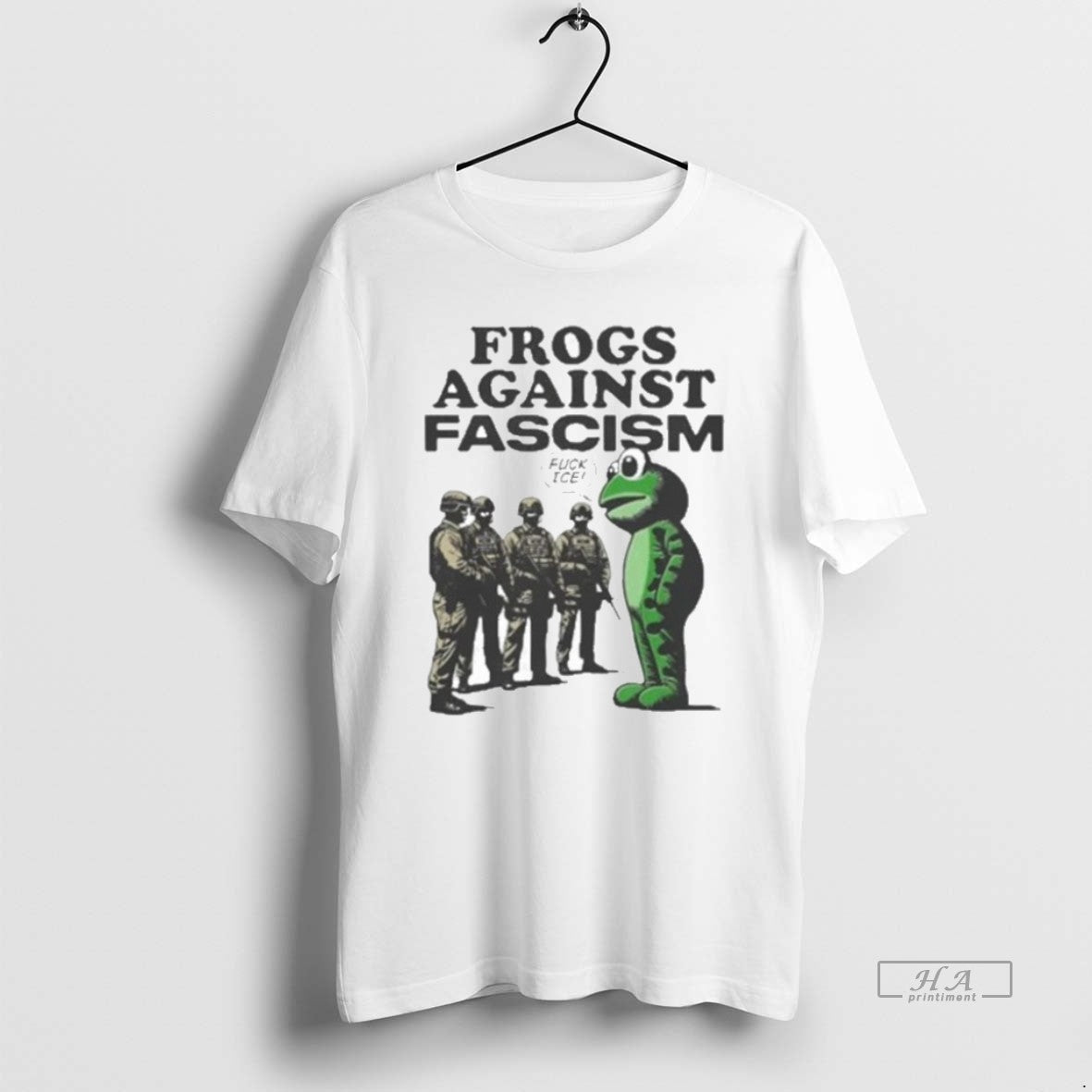 Trendy Frogs Against Fascism Fuck Ice