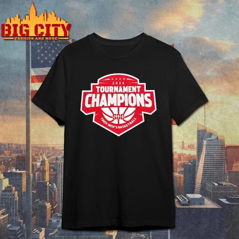 Troy Trojans ’26 Sun Belt Conference Men’s Basketball Tournament Champions Shirt Unisex