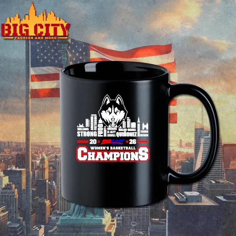 Uconn Huskies 2026 Big East Women’s Basketball Tournament Champions city skyline Shirt Unisex