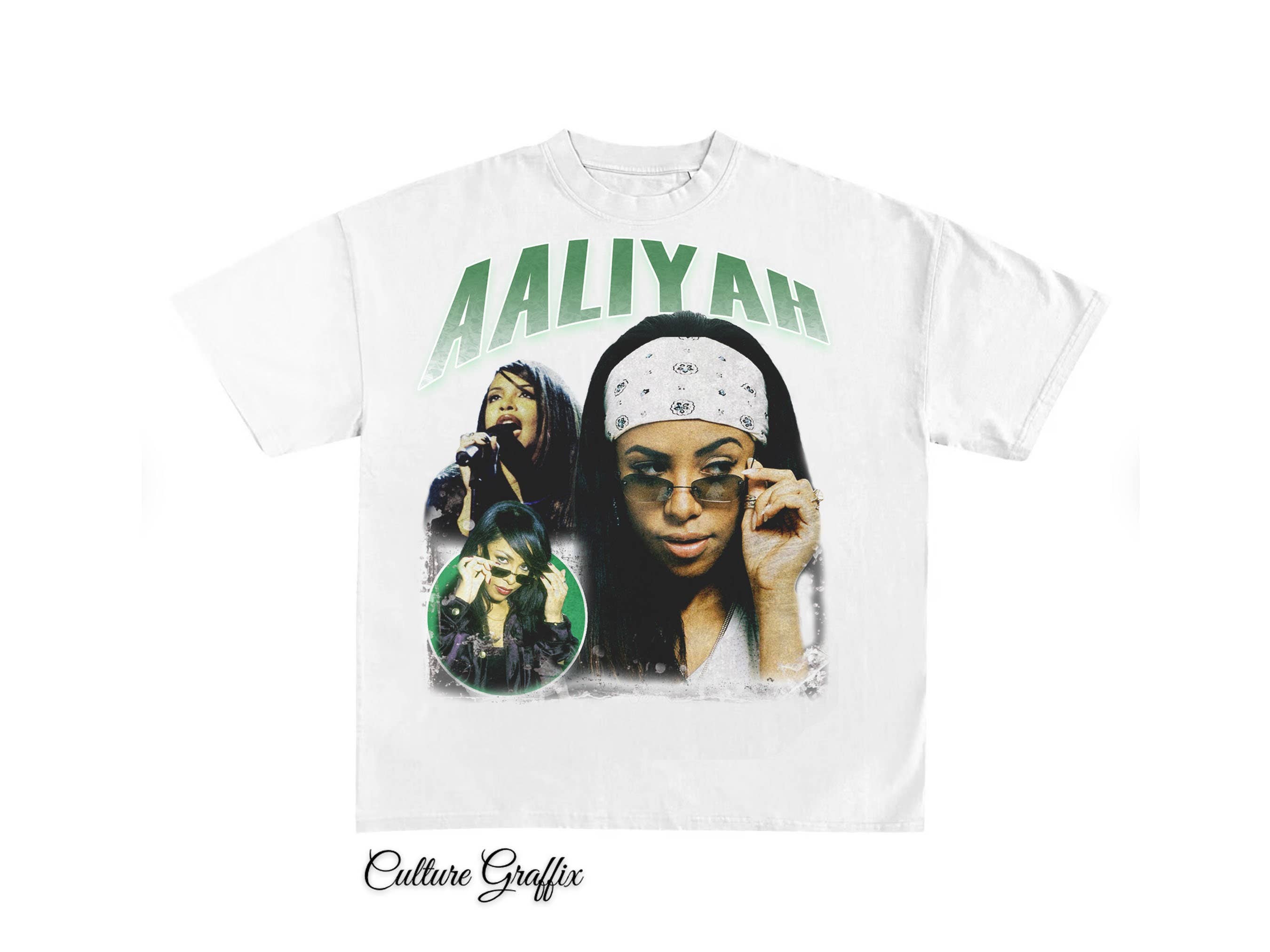 Aaliyah Bootleg Vintage Rap Hip Hop Tee - Heavy Cotton