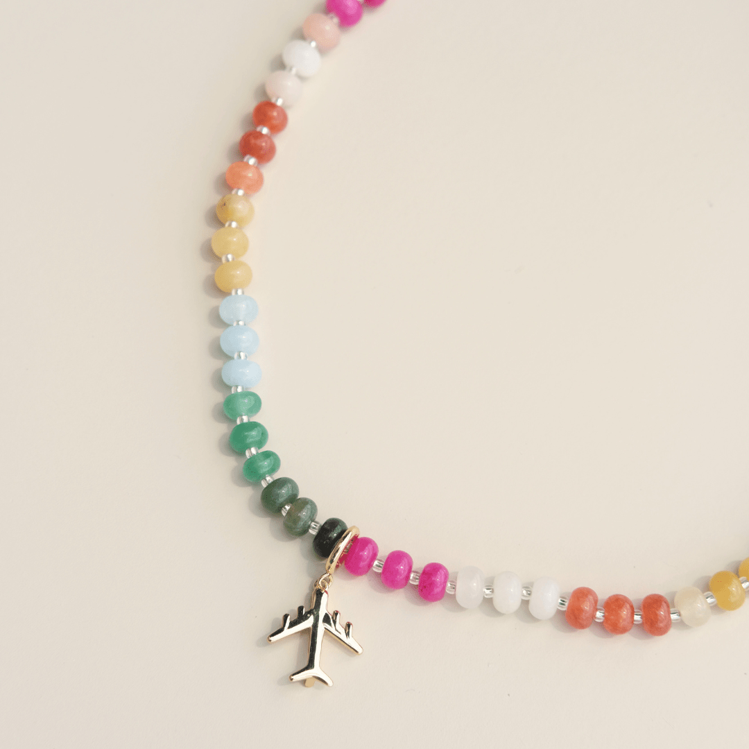 Gold Airplane Charm