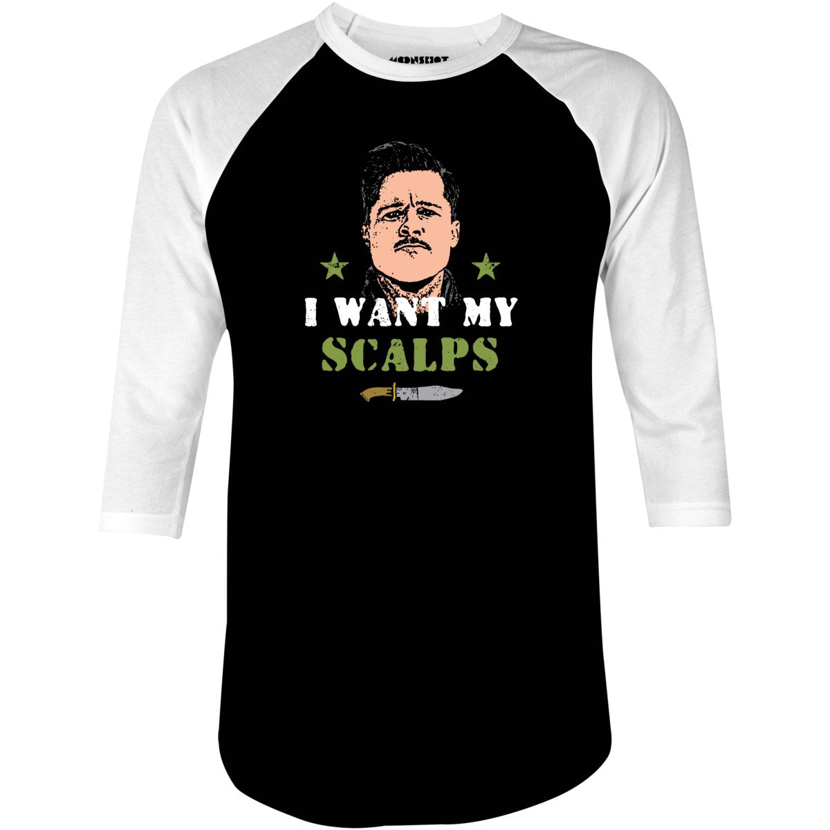 Aldo Raine - I Want My Scalps - 3/4 Sleeve Raglan