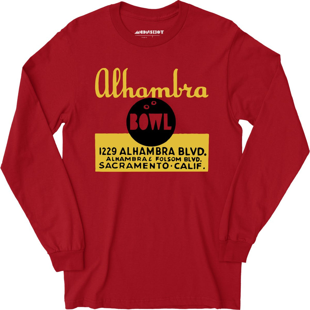 Alhambra Bowl - Sacramento, CA - Vintage Bowling Alley - Long Sleeve