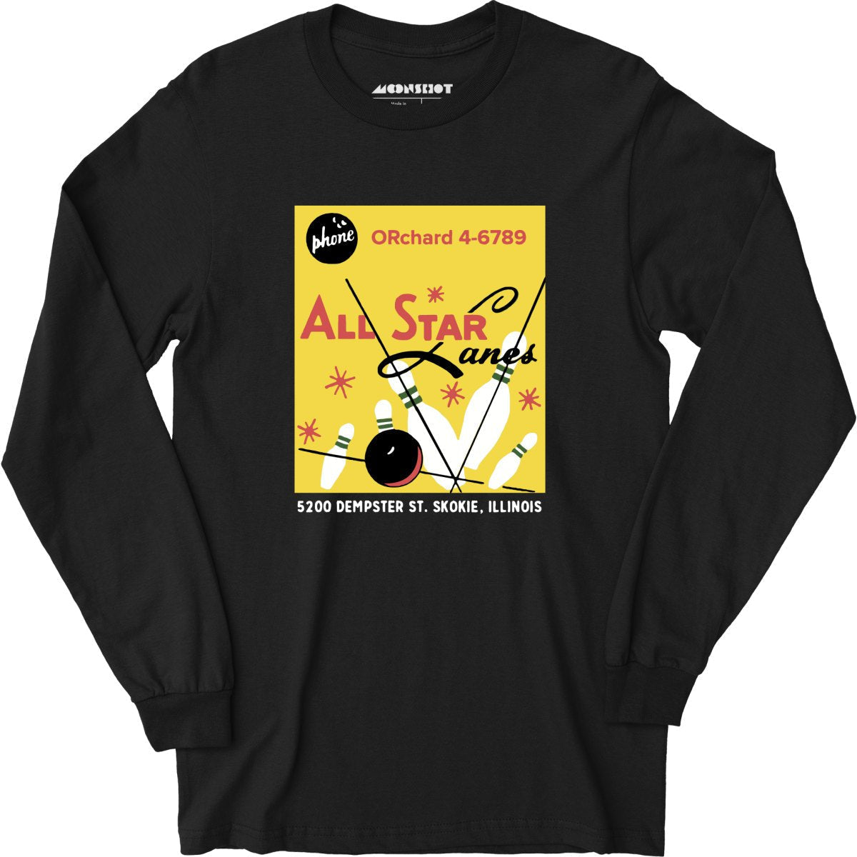 All Star Lanes v2 - St. Skokie, IL - Vintage Bowling Alley - Long Sleeve