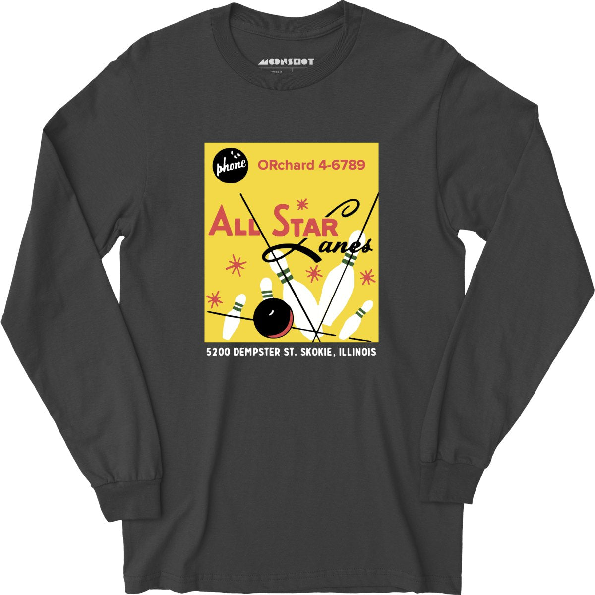All Star Lanes v2 - St. Skokie, IL - Vintage Bowling Alley - Long Sleeve