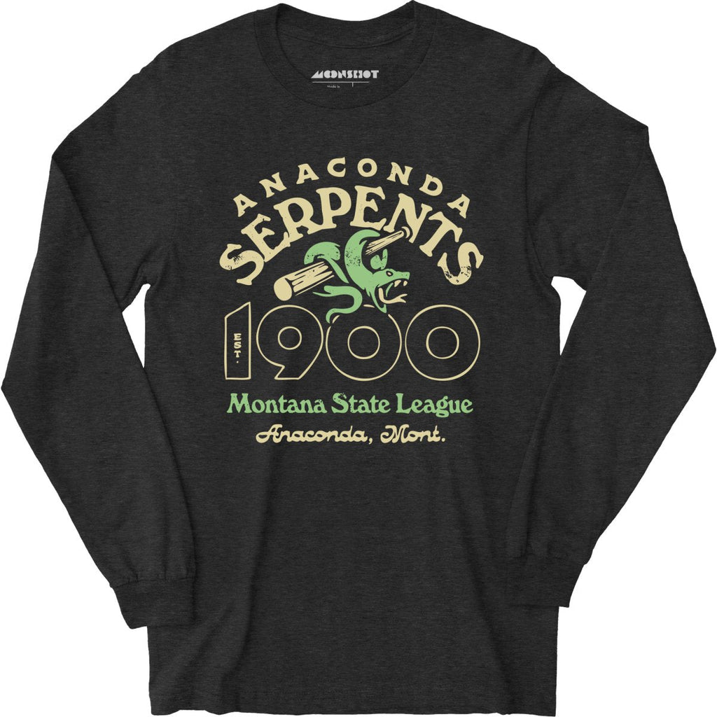 Anaconda Serpents - Montana - Vintage Defunct Baseball Teams - Long Sleeve